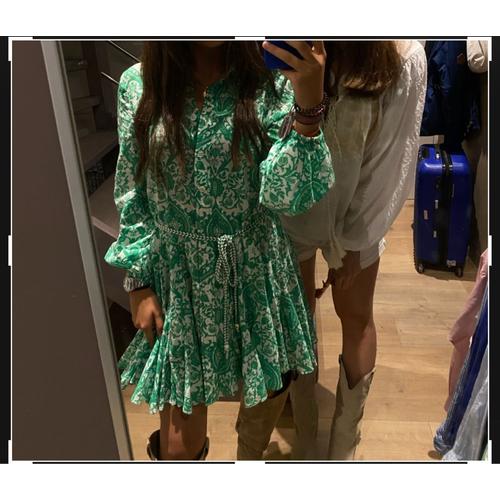 Zara best sale robe verte